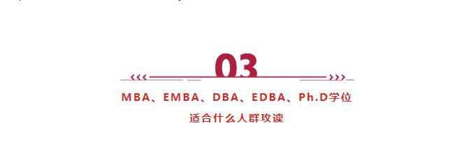 MBA、EMBA、DBA、EDBA、Ph.D有啥區(qū)別？適合什么人群就讀？